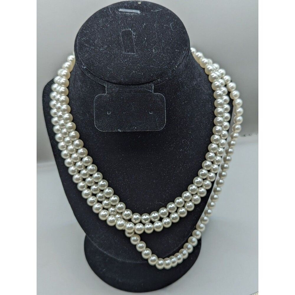 Vintage multi strand Necklace with buckle clasp